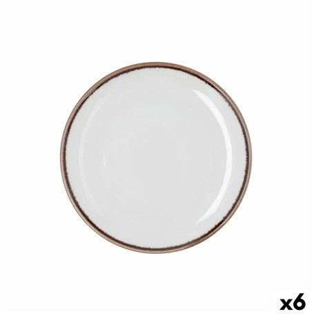 Assiette à dessert Bidasoa Orion Hydrozero Blanc Céramique Ø 21 cm (6 Unités)