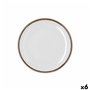 Assiette à dessert Bidasoa Orion Hydrozero Blanc Céramique Ø 21 cm (6 Unités)