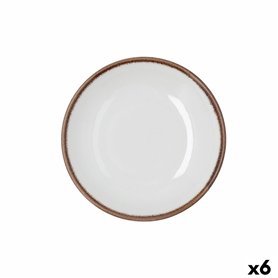 Assiette creuse Bidasoa Orion Hydrozero Blanc Céramique Ø 20 cm (6 Unités)