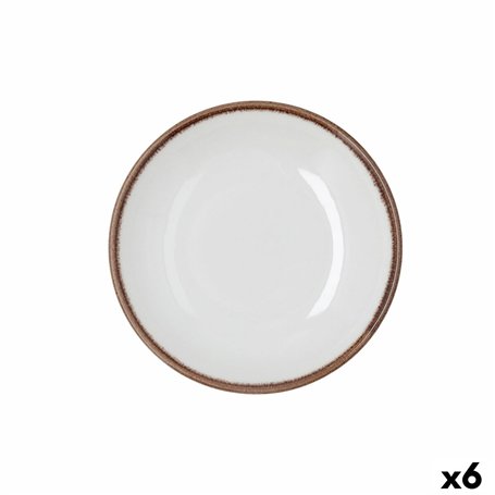 Assiette creuse Bidasoa Orion Hydrozero Blanc Céramique Ø 20 cm (6 Unités)