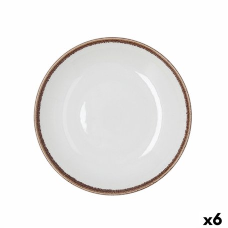 Assiette creuse Bidasoa Orion Hydrozero Blanc Céramique Ø 23 cm (6 Unités)