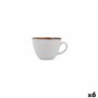 Tasse de café et de thé Bidasoa Orion Hydrozero Blanc Céramique 200 ml (6 Unités)