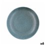 Assiette plate Bidasoa Element Hydrozero Bleu Céramique Ø 25 cm (6 Unités)