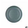 Assiette à dessert Bidasoa Element Hydrozero Bleu Céramique Ø 21 cm (6 Unités)