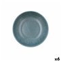 Assiette creuse Bidasoa Element Hydrozero Bleu Céramique Ø 20 cm (6 Unités)