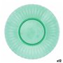 Assiette plate Quid Iris Vert Plastique Ø 26 cm (12 Unités)