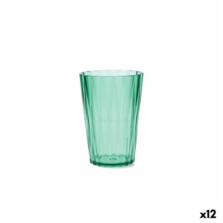 Verre d'eau Quid Iris Vert Plastique 400 ml (12 Unités)