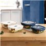 Boîte à lunch hermétique Luminarc Baltic Bleu verre 1,22 L (6 Unités)