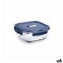 Boîte à lunch hermétique Luminarc Baltic Bleu verre 760 ml (6 Unités)