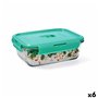 Boîte à lunch hermétique Luminarc Turquesa Turquoise verre 1