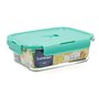 Boîte à lunch hermétique Luminarc Turquesa Turquoise verre 1,22 L (6 Unités)