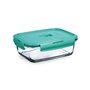 Boîte à lunch hermétique Luminarc Turquesa Turquoise verre 1,22 L (6 Unités)