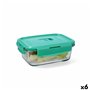 Boîte à lunch hermétique Luminarc Turquesa Turquoise verre 820 ml (6 Unités)