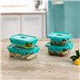Boîte à lunch hermétique Luminarc Turquesa Turquoise verre 820 ml (6 Unités)