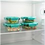 Boîte à lunch hermétique Luminarc Turquesa Turquoise verre 820 ml (6 Unités)