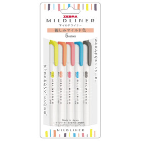 ZEBRA Mildliner WKT7-N-5C-N Stylo fluorescent [importation parallèle] (Friendly Mild Color)