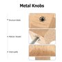 Angoily 10Pcs Boutons En Bois Massif CarréS Pour Meubles, Poignee De Meuble Cuisine, Poignée Meuble PoignéEs De Tiroir Pour Armo