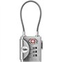 Cadenas câble TSA a Code Combinaison Programmable 3 Chiffres - Yale - Homologué TSA - Gris