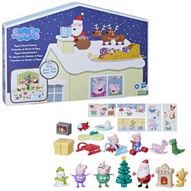 Peppa Pig Peppas Calendrier de l'Avent avec 24 jouets surprises et autocollants