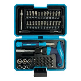 Eclipse Professional Tools ETGRS53PS Jeu de tournevis à cliquet et mini douilles 53 pièces à poignée en T