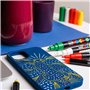Posca - Marqueur permanent à base d'eau - Utilisation multi-surfaces - PC-1M - Lot de 3 stylos dans un étui - Rouge, jaune, bleu
