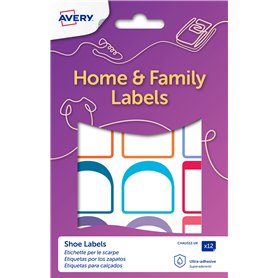 Avery Italie Étiquettes pour chaussures différentes tailles