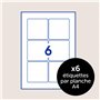 Avery Étiquettes Autocollantes Carrées 80x80 mm - Pack de 60 en Polyester Blanc - Personnalisables et Imprimables pour Laser/Jet