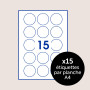 AVERY - 150 étiquettes Jet d'encre blanches brillant 51mm Rondes
