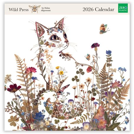 Museums & Galleries Wild Press by Helen Ahpornsiri Calendrier 2026 – Calendrier mural mensuel au Royaume-Uni – Planificateur mur