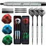 Harrows Sabre Jeu de fléchettes 90 % tungstène avec pointe en acier – Précision professionnelle 21 g à 26 g | Lot de 23 pièces a