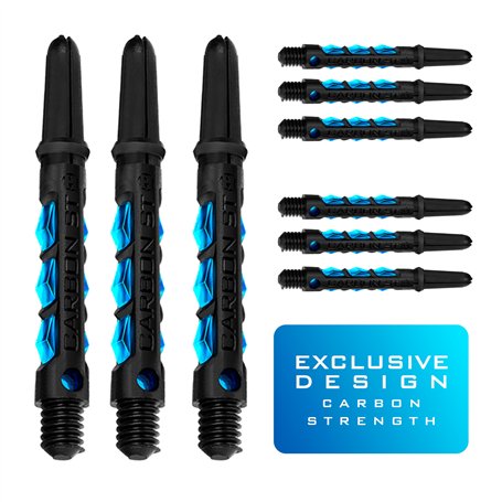 Harrows Darts Lot de 3 jeux de tiges de fléchettes ST en carbone – 9 tiges de fléchettes au total – Moyen