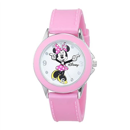 Disney Fille Analogique Classique Quartz Montre avec Bracelet en Caoutchouc MN1442