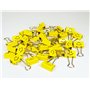 Rapesco 1427 Pinces à Double Clip Souriantes 25 mm, Jaune, Lot de 35
