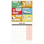 Calendrier mural 2025 Peanuts 17 mois d'août 2024 à décembre 2025 avec affichage mensuel