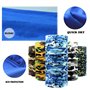 Navy Floral Print Multifunctional Magic Headwear 12-en-1 Men&Women Tube Scarf Facemask Headbands Neck Gaiter Bandana Balaclava H