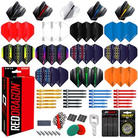 RED DRAGON Fléchettes – Lot d'accessoires professionnels en aluminium – Comprend des ailettes