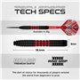 WINMAU Darts Joe Cullen Rockstar 20g Laiton Jeu de fléchettes avec ailettes et tiges de fléchettes et Carte de Score Incluse