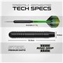 WINMAU Darts Cadet Twinset - Acier de qualité supérieure - 19g Jeu de fléchettes à Pointe en Acier avec ailettes et tiges de flé