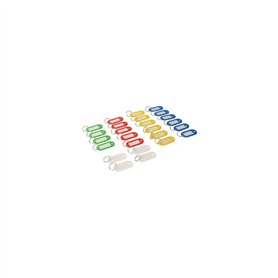 Silverline 469135 Lot de 25 porte-clés à étiquettes de couleurs assorties (petit modèle) Lot de 25