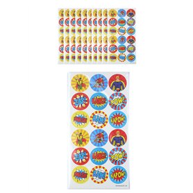 Henbrandt Lot de 180 grands autocollants de super-héros assortis pour enseignants récompenses scolaires arts et travaux manuels