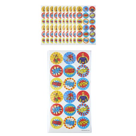 Henbrandt Lot de 180 grands autocollants de super-héros assortis pour enseignants récompenses scolaires arts et travaux manuels