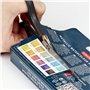 Derwent - Palette de Peintures Aquarelles Métalliques avec 12 Demi-Godets, Idéale pour la Peinture et les Loisirs Créatifs, Qual