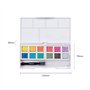 Derwent Pastel Shades - Palette de Peintures Aquarelles avec 12 Demi-Godets de Peinture, Idéale pour la Peinture style Gouache, 