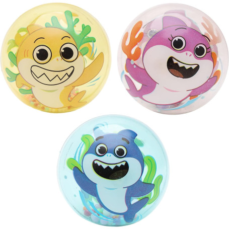 Toyland® Lot de 3 balles Lumineuses et secouées Baby Shark de 8 cm