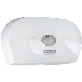 Distributeur de papier toilette petit format double à dévidage central Aquarius 7186-1 distributeur de papier toilette blanc