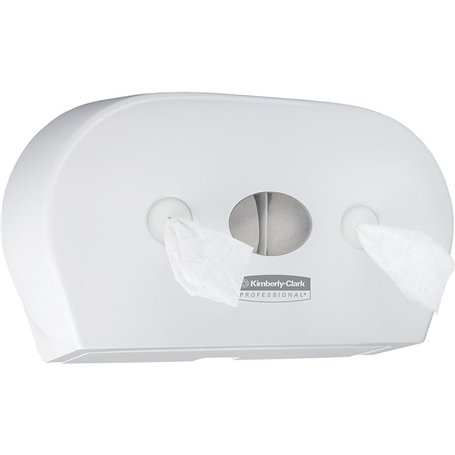 Distributeur de papier toilette petit format double à dévidage central Aquarius 7186-1 distributeur de papier toilette blanc