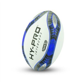 Hy-Pro Intercept Ballon de Rugby Taille 5 - Ballon de Rugby en Caoutchouc de qualité supérieure avec Surface à Picots - Ballon d