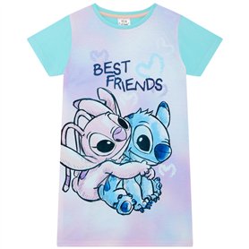 Lilo et Stitch Chemise de Nuit Enfant Fille - Manches Courtes ou Longues