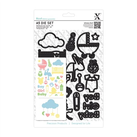 Xcut Docrafts XCU 503264 A5 Nouveau Jeu D'icônes de Bébés (23 Pièces)