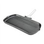 Vogue K417 Poêleà griller en fonte antiadhésive 380 x 225 x 37 mm Noir